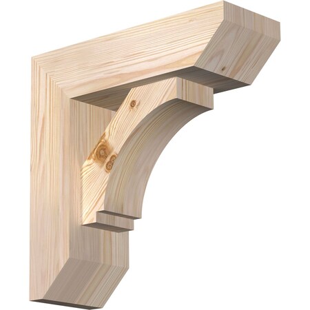 Ekena Millwork Imperial Slat Smooth Bracket w/ Offset Brace, Douglas Fir, 5 1/2"W x 16"D x 16"H BKT0604X16X16IMP06SDF